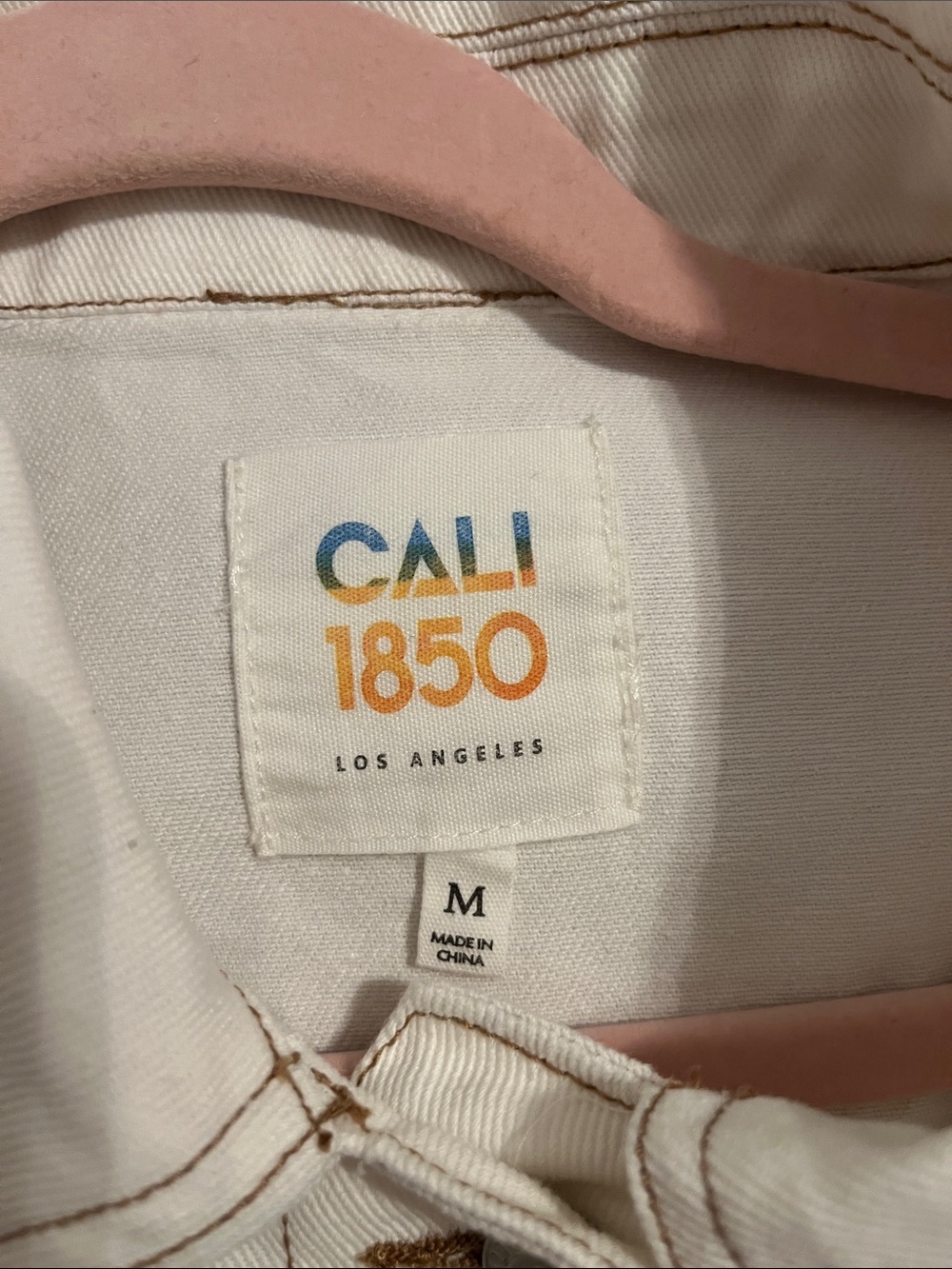 CALI 1850 Women's Off-White Denim Jacket - Picture 3 of 8